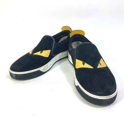 FENDI Slip-on suede black sneakers Monster Bugs mens 8
