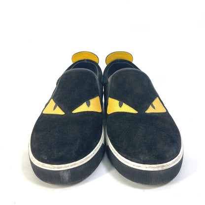 FENDI Slip-on suede black sneakers Monster Bugs mens 8