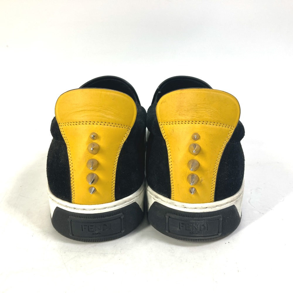 FENDI Slip-on suede black sneakers Monster Bugs mens 8