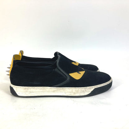 FENDI Slip-on suede black sneakers Monster Bugs mens 8
