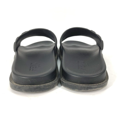 FENDI Sandals 7X1377 rubber black pool sandals shower sandals logo mens 9