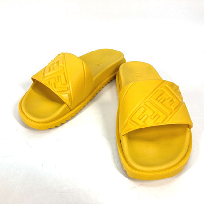 FENDI Sandals 7X1377 rubber yellow shoes logo mens 7