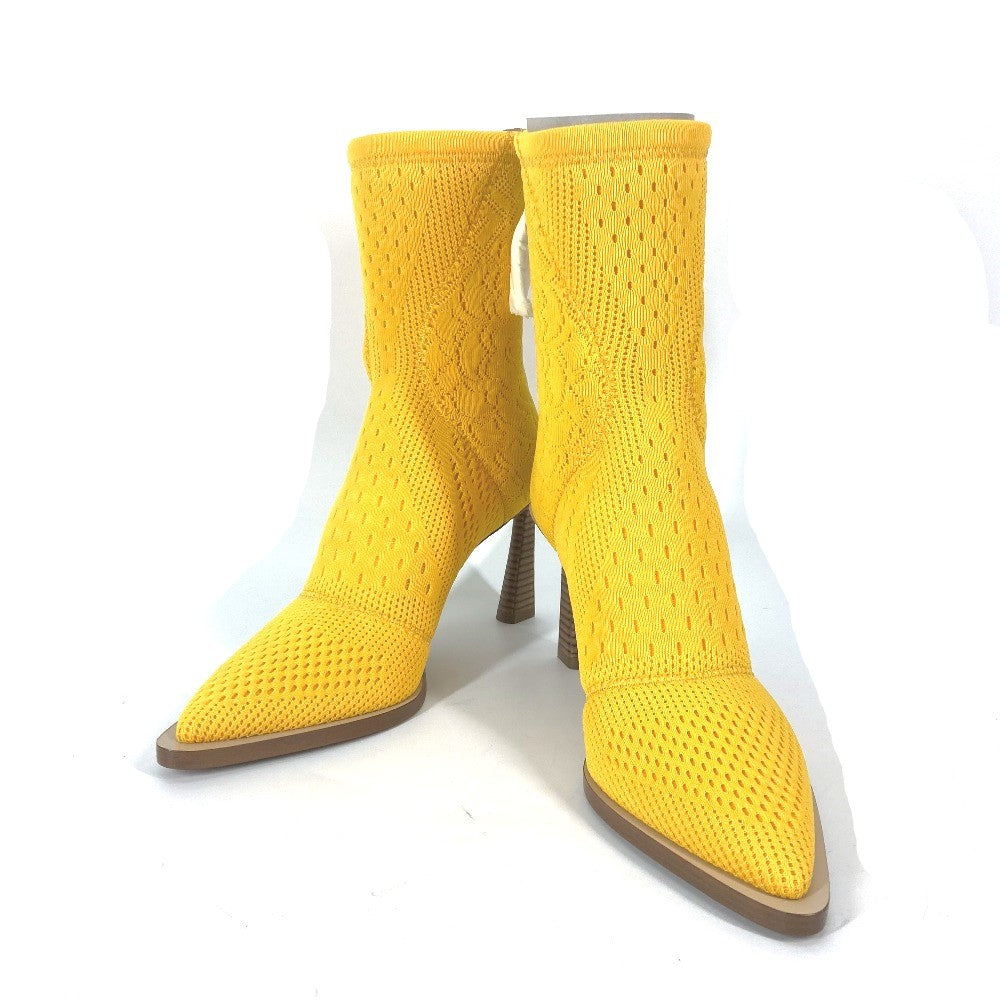 FENDI boots knit yellow Shoes shoes knitted boots Women 35