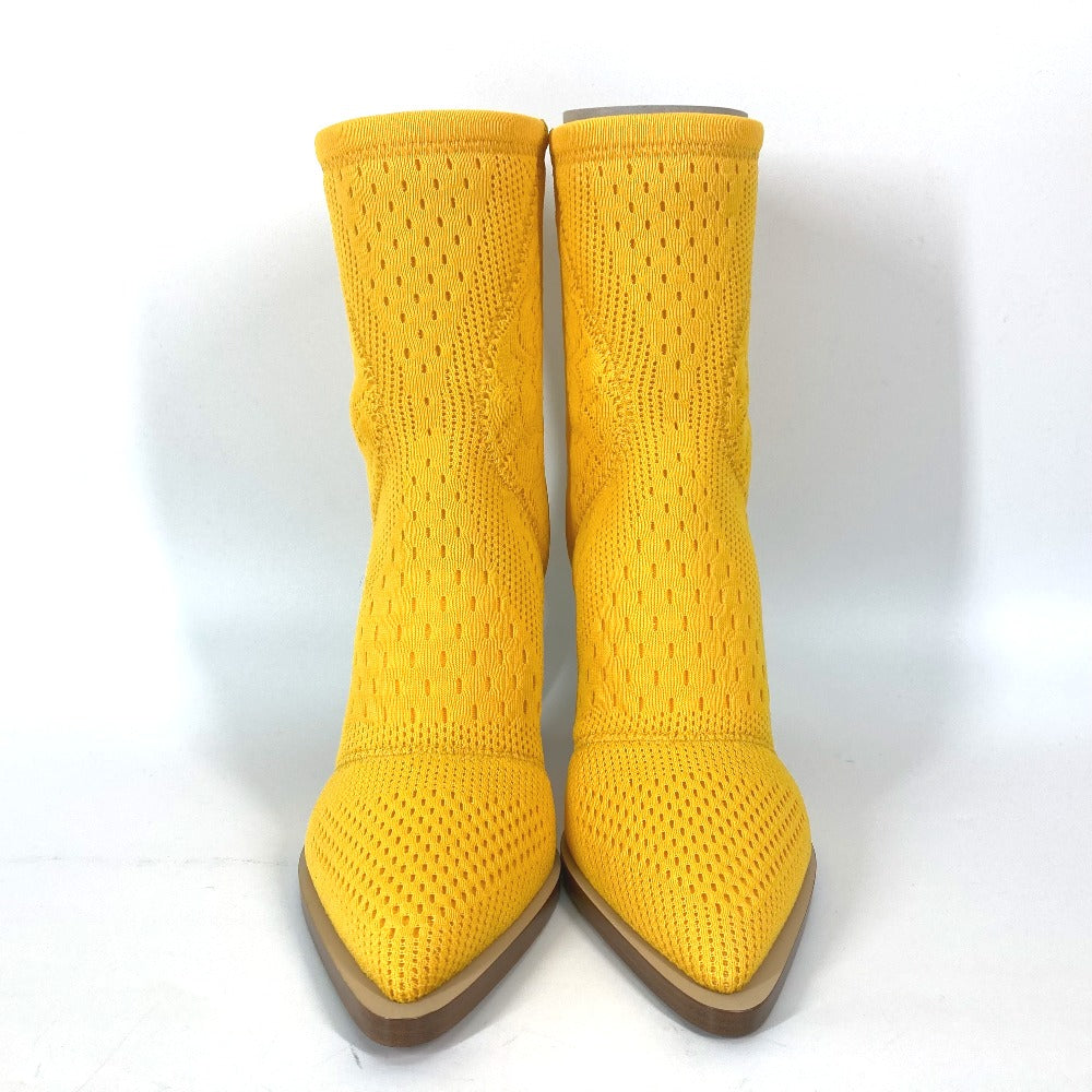 FENDI boots knit yellow Shoes shoes knitted boots Women 35