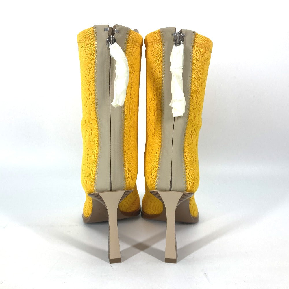 FENDI boots knit yellow Shoes shoes knitted boots Women 35