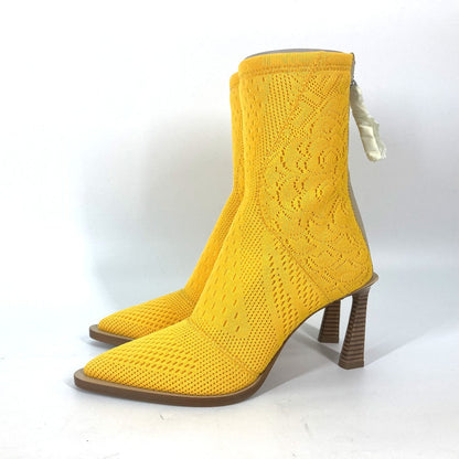 FENDI boots knit yellow Shoes shoes knitted boots Women 35