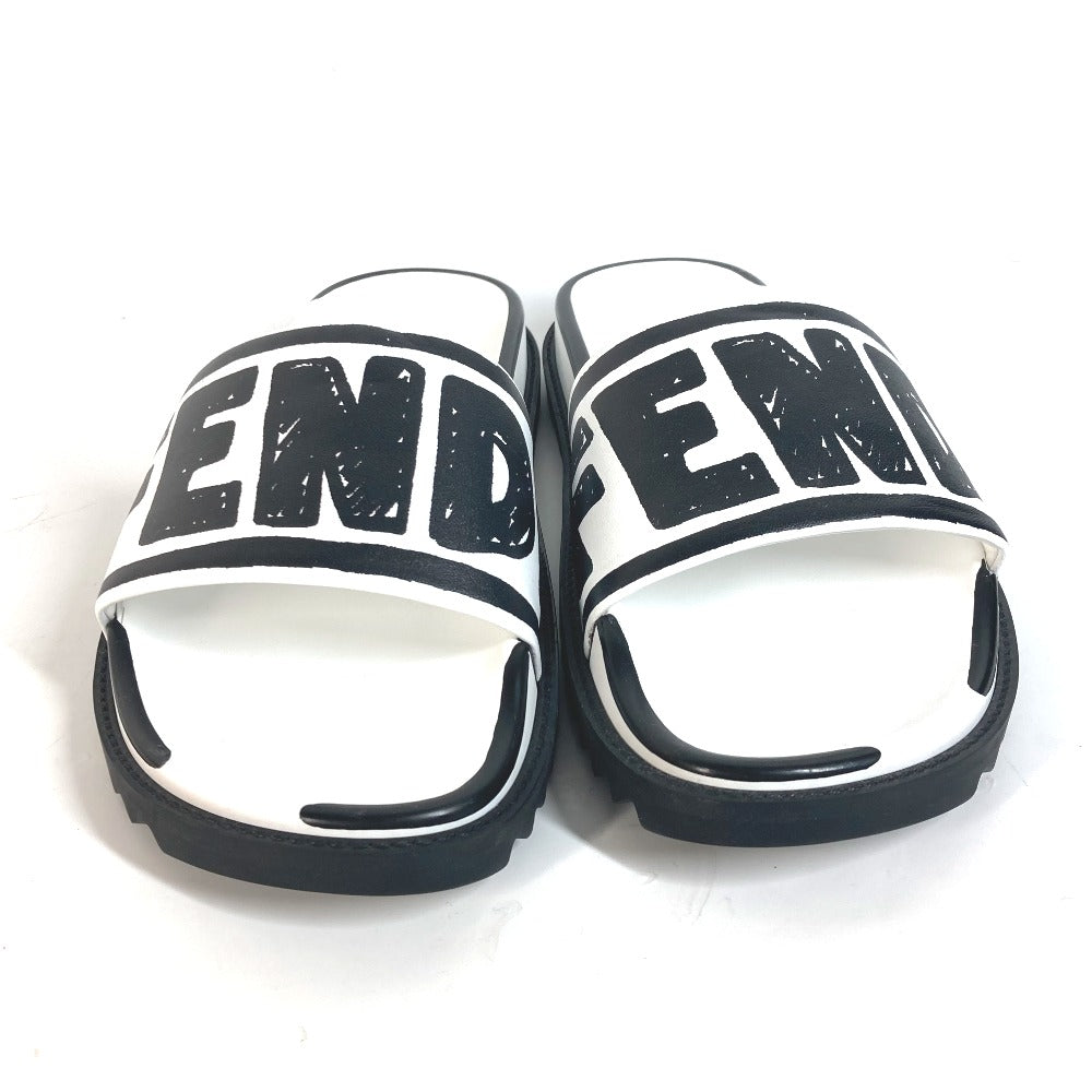 FENDI Sandals 7X1176 Leather, Rubber white Joshua Vides Collaboration logo mens 7