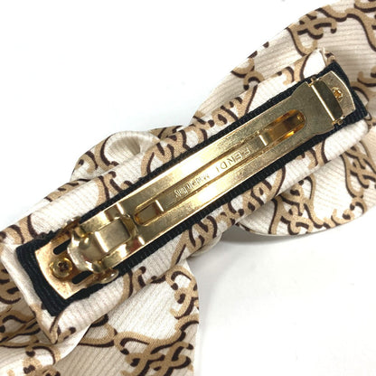 FENDI Valletta silk beige logo ribbon Women