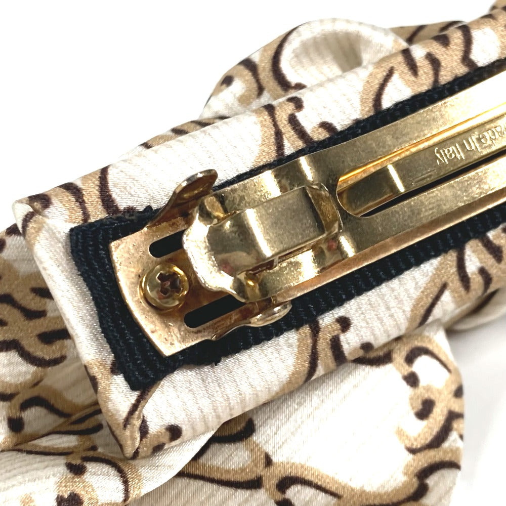 FENDI Valletta silk beige logo ribbon Women
