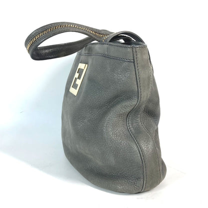 FENDI Shoulder Bag 8BR650 leather gray Bag Shoulder Bag Tote Bag logo FF Women