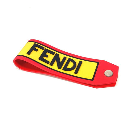 FENDI key ring rubber multicolor Logo Carabiner included unisex(Unisex)