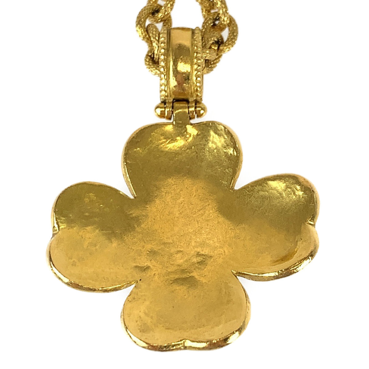 CHANEL Necklace plating Gold Wine Red Gripoa COCO Mark Stone