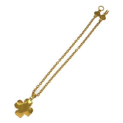 CHANEL Necklace plating Gold Wine Red Gripoa COCO Mark Stone