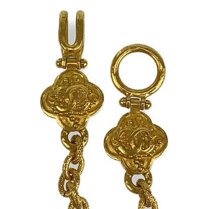 CHANEL Necklace plating Gold black Gripoa Natural Stone COCO Mark