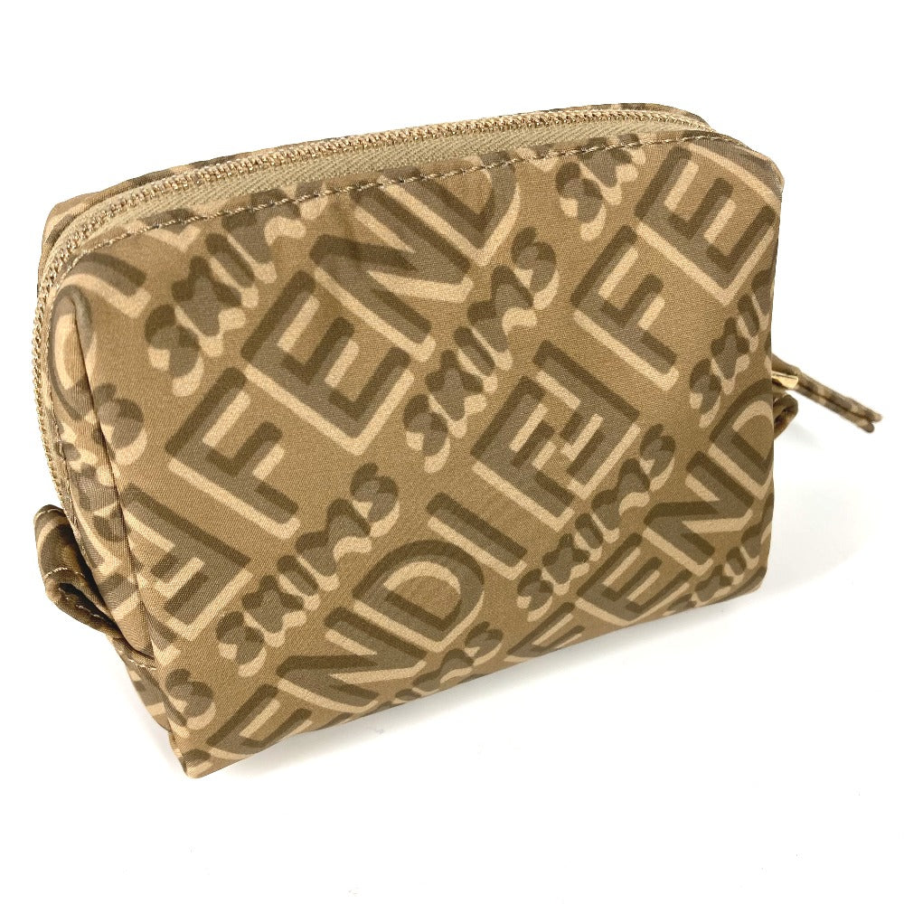 FENDI Pouch 8N0179 Nylon beige SKIMS collaboration logo Women