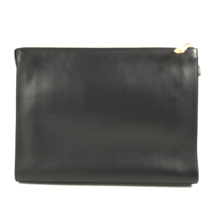 FENDI Clutch bag leather black Versace VERSACE collaboration FENDACE logo FENDACE Women(Unisex)