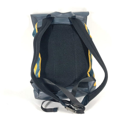 FENDI Backpack 7VZ031 Canvas / leather yellow Optikal Stripes mens
