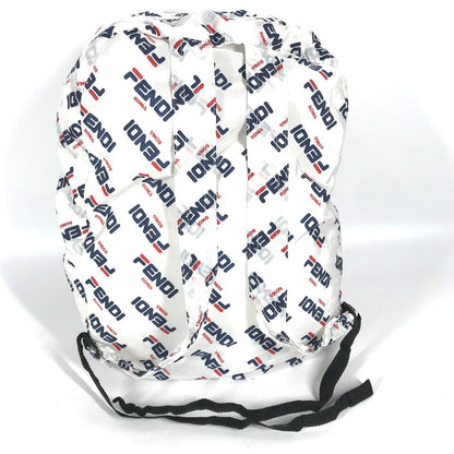 FENDI Backpack Nylon white backpack bag FILA collaboration