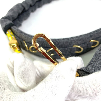 FENDI Shoulder strap 8C0627 felt gray Strap you Women