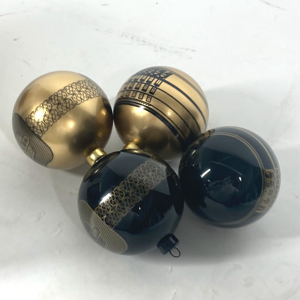 FENDI charm plastic gold Xmas Christmas ball logo Christmas ornaments