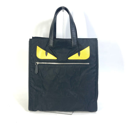 FENDI Tote Bag 7VA367 Nylon black Monster Bugs mens