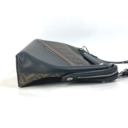FENDI Handbag 8BH253 PVC Brown Zucca Briefcase mens