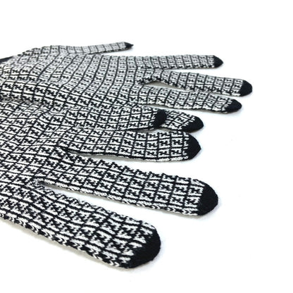 FENDI Glove FXY010 wool black logo