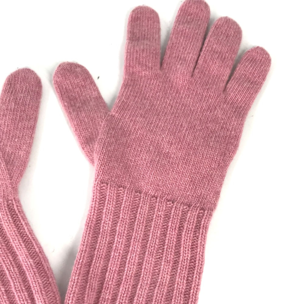 FENDI gloves FXY554 Wool / cashmere pink Zucca patch Women