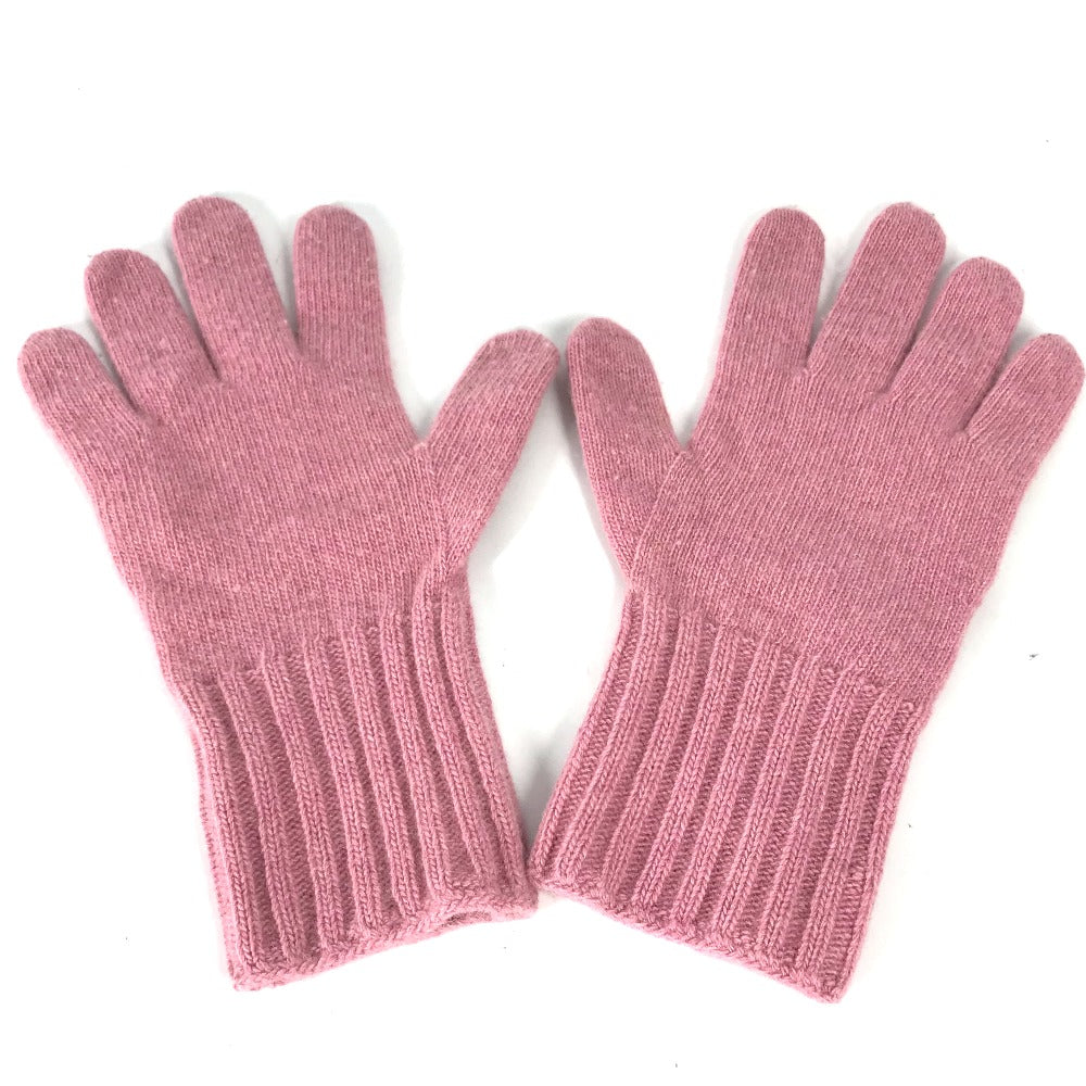 FENDI gloves FXY554 Wool / cashmere pink Zucca patch Women
