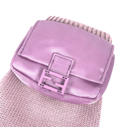 FENDI gloves FXY581 wool purple Bucket Gloves Women