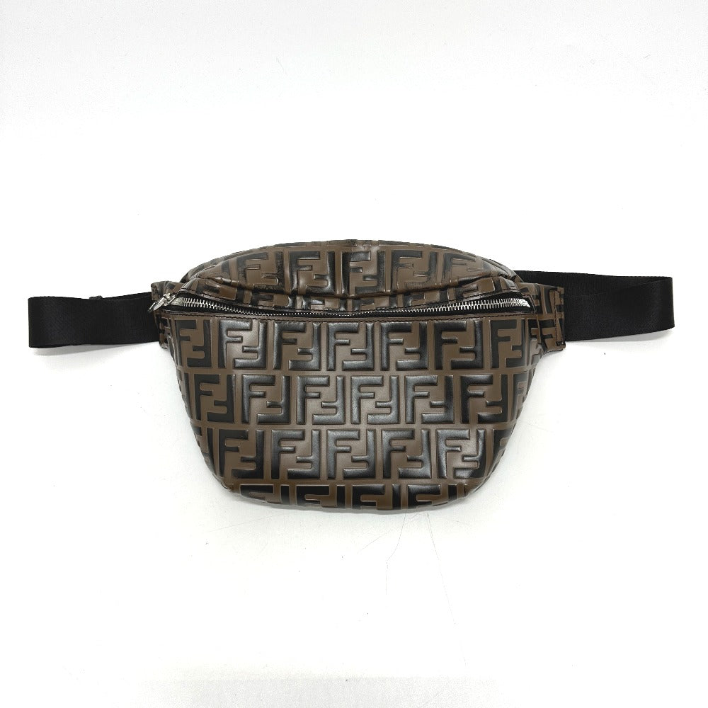 FENDI Sling bag 7VA434 leather Brown Bag Cross Sling Bag Shoulder Bag Zucca mens