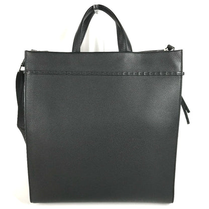 FENDI Tote Bag 7VA583 leather black shoulder bag shopper medium mens