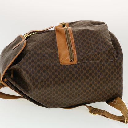 Luxury CELINE Macadam Canvas Backpack PVC Leather Brown  40328