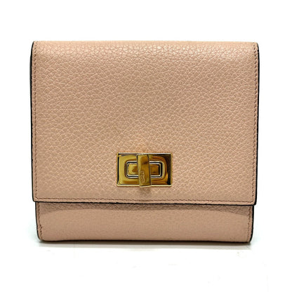 FENDI Folded wallet 8M0438 leather pink Peekaboo Women