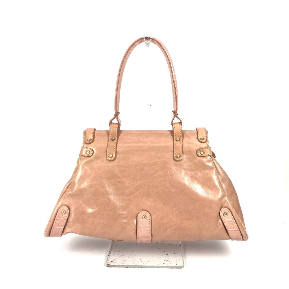 FENDI Tote Bag leather pink Turn lock Women