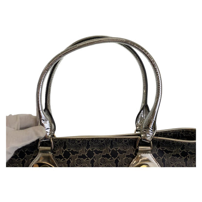 CELINE Tote Bag PVC Grey Multicolor SilverMetal Tote Bag Shoulder Bag Handbag Sulky Carriage Pattern Women