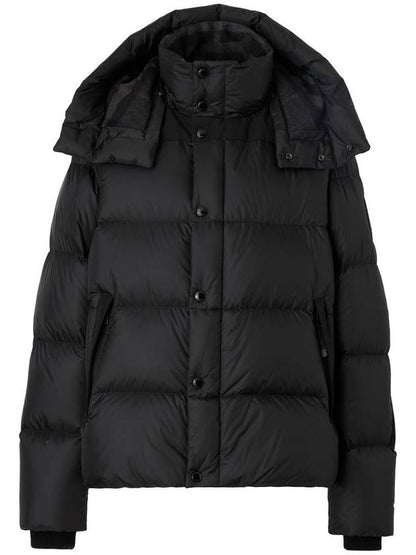 Luxury Burberry Detachable Sleeve Hoodie Padded Black