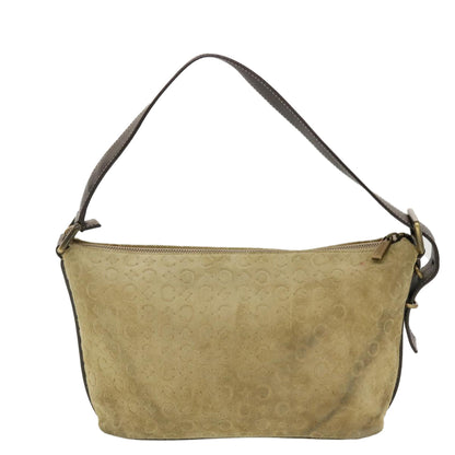 Luxury CELINE C Macadam Canvas Shoulder Bag Beige  40751
