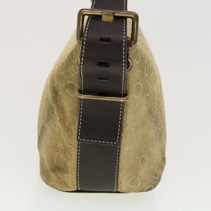 Luxury CELINE C Macadam Canvas Shoulder Bag Beige  40751