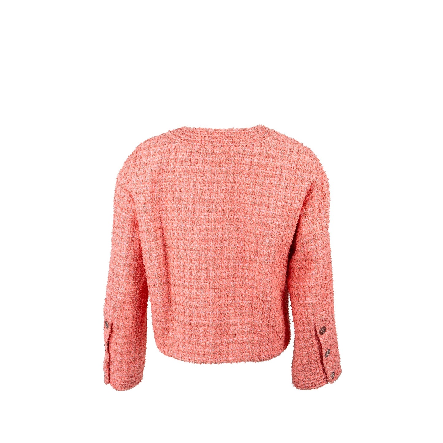 Chanel Size 36 20P Tweed Jacket Pink/Gold