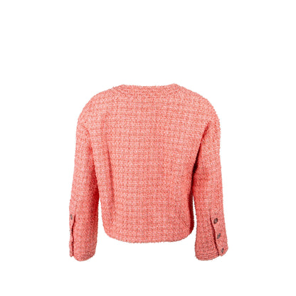Chanel Size 36 20P Tweed Jacket Pink/Gold