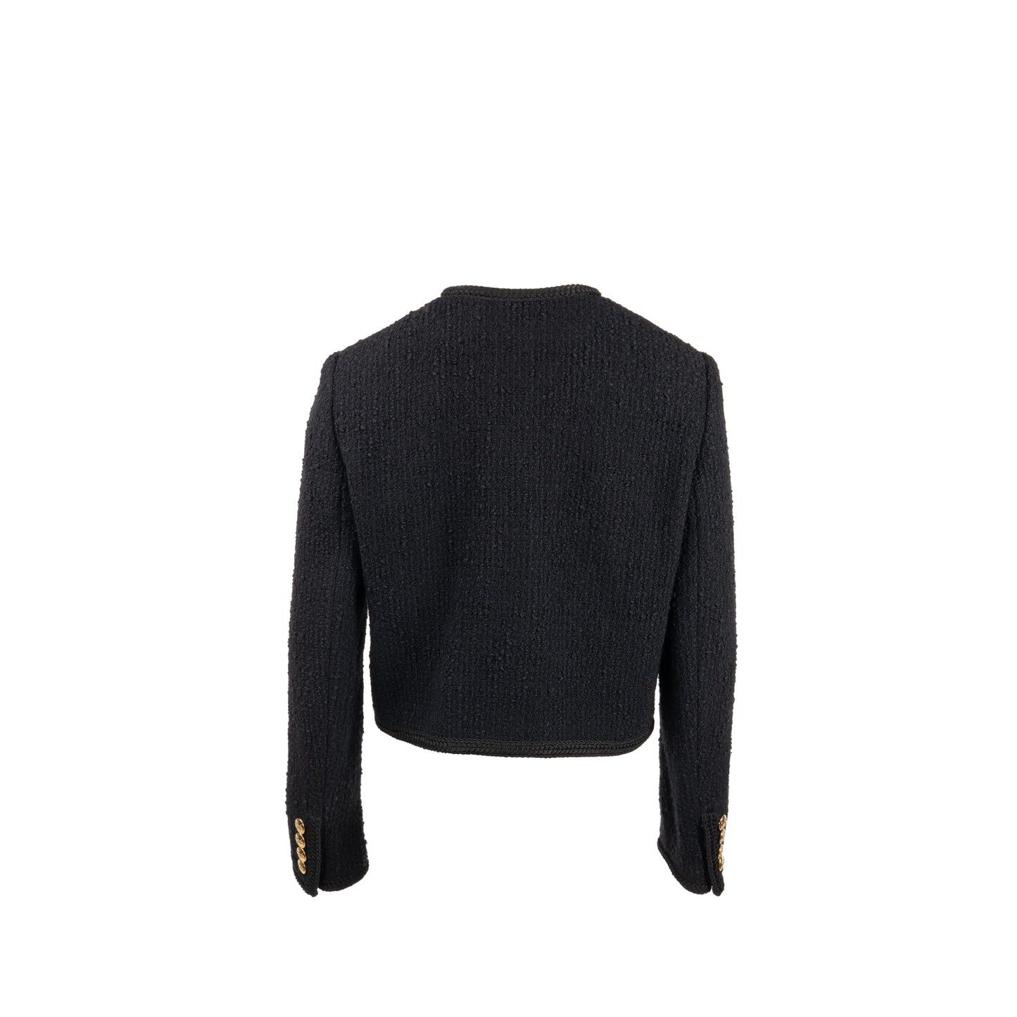 Celine Size 40 Chasseur Jacket Tweed Black
