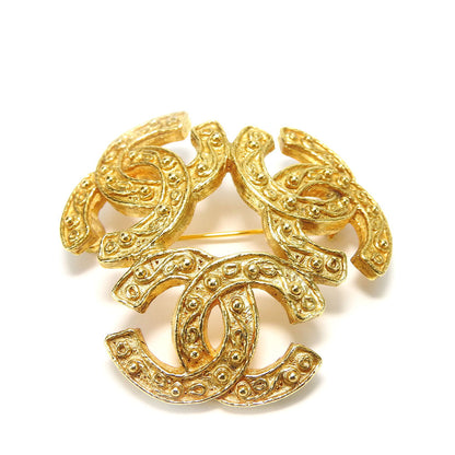 CHANEL Brooch metal gold Women
