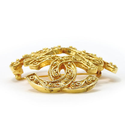 CHANEL Brooch metal gold Women