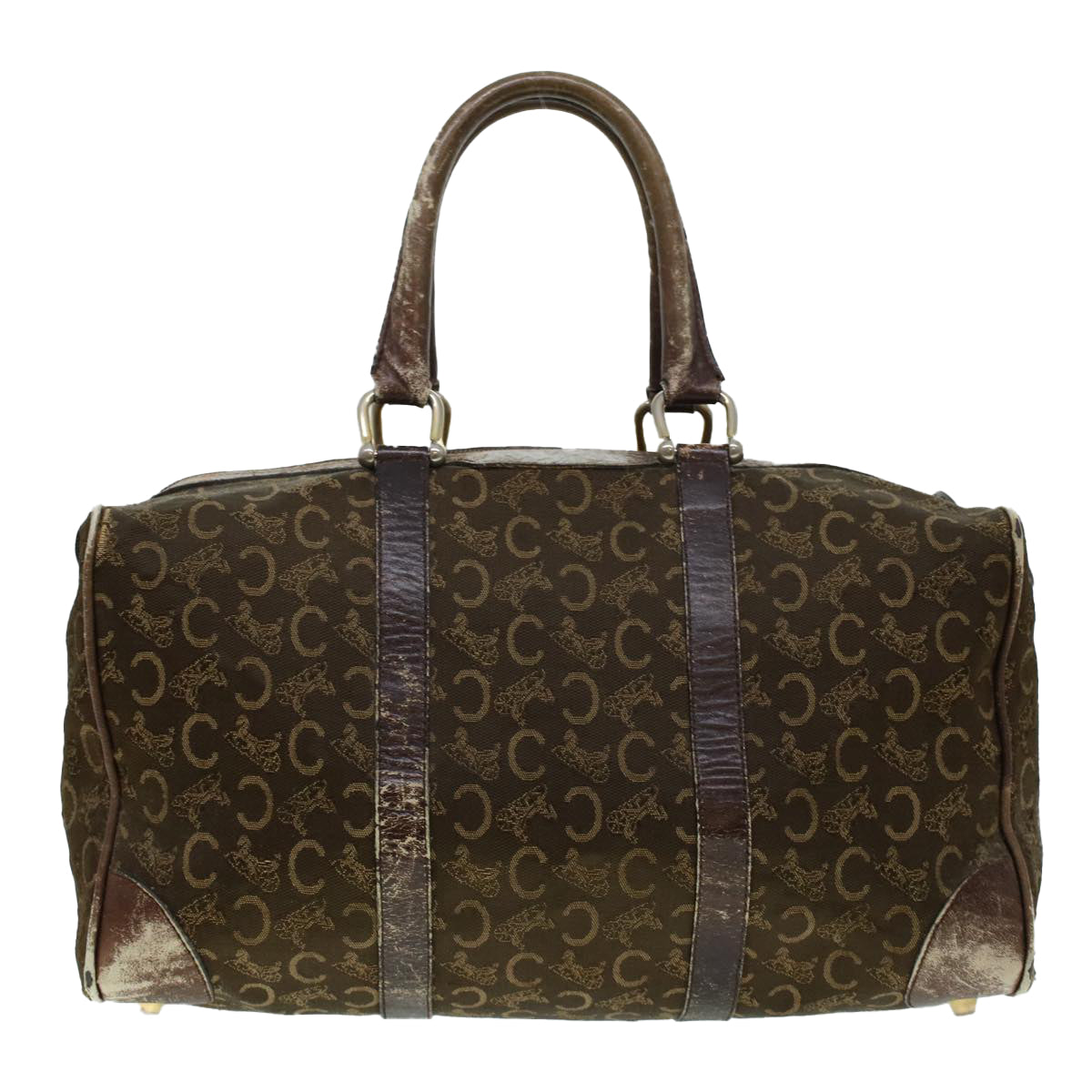 Luxury CELINE C Macadam Canvas Hand Bag Brown  41261