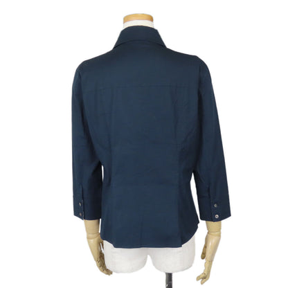 BURBERRY LONDON Long sleeve shirt Cotton, Polyurethane Navy Women 40