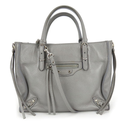 BALENCIAGA Handbag 357333 leather Silver Paper mini