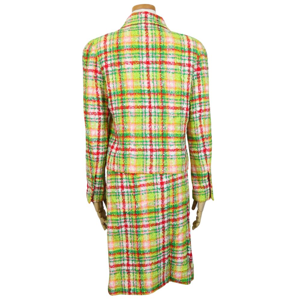 CHANEL setup Cotton, Rayon, Wool Green type Women 36