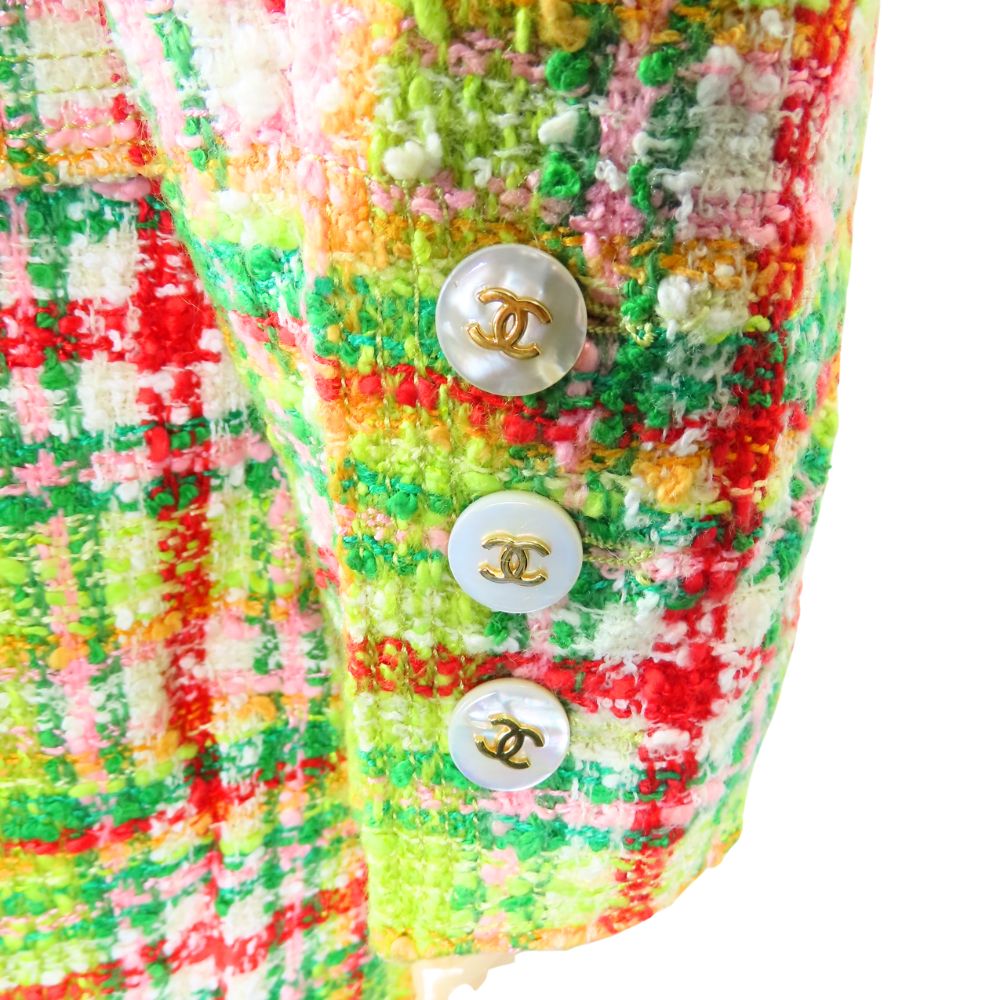 CHANEL setup Cotton, Rayon, Wool Green type Women 36
