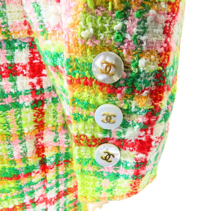 CHANEL setup Cotton, Rayon, Wool Green type Women 36